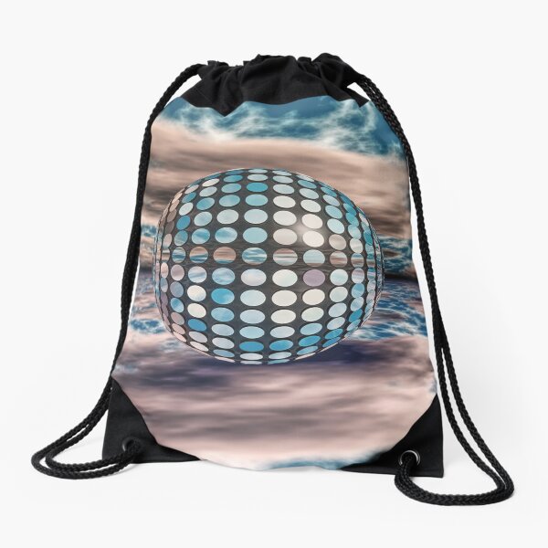 Sphere Of Many Mirrors Drawstring Bag