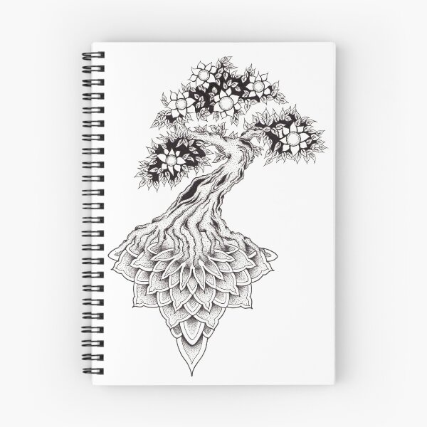 Item preview, Tree growing from a mandala designed and sold by René Voortwist Pen and Ink art.