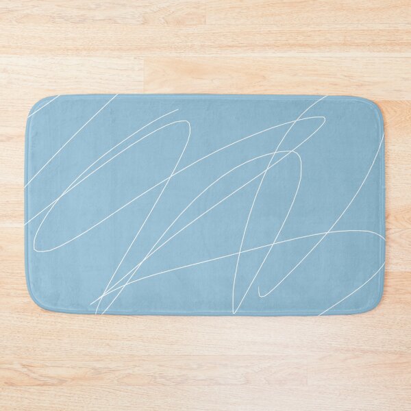 Item preview, Blue and white scribbles abstract original art  designed and sold by HTPOP.