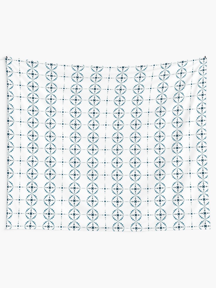 Alternate view of Soft Snowflakes Tapestry