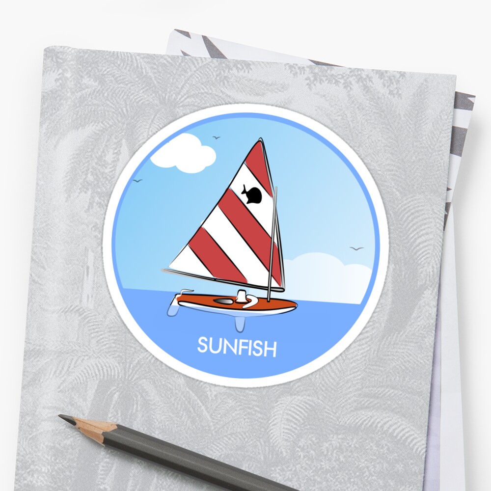 sunfish sailboat stickers