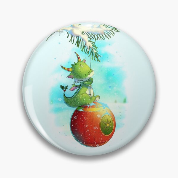 Item preview, Dragon on a Christmas Bauble designed and sold by leehollandart.