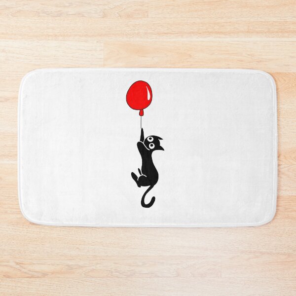 Item preview, Black Cat Hanging on Red Balloon designed and sold by palaco210.