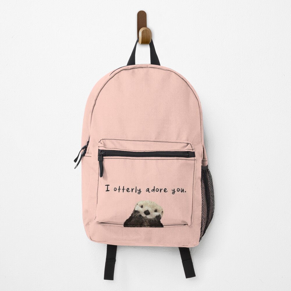 pink rose gold backpack