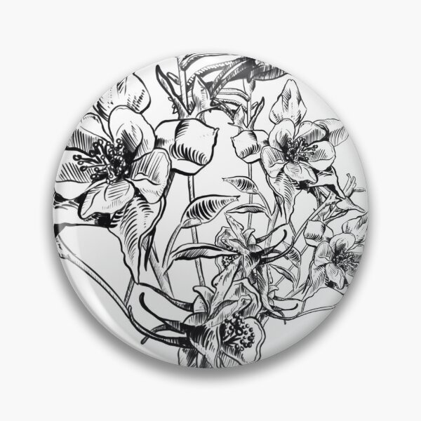 Item preview, Columbine Line Floral designed and sold by Rachelle Byers.