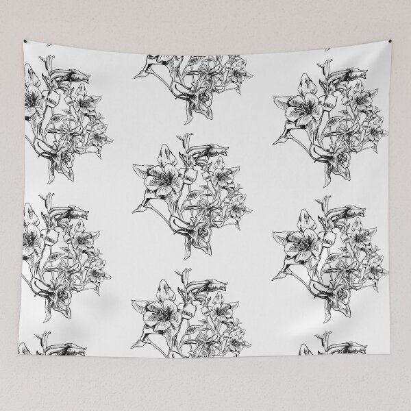 Item preview, Columbine Line Floral designed and sold by Rachelle Byers.