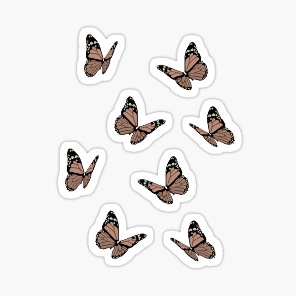 Brown Butterflies Sticker