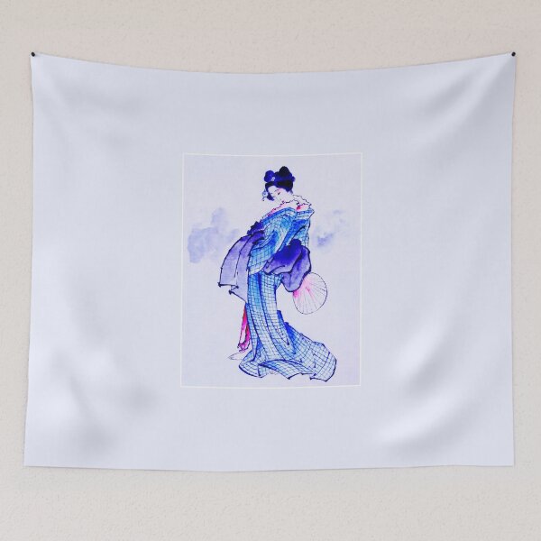Item preview, Pastel Aesthetic Japanese Geisha in Kimono designed and sold by Neon Purple Noodle Bar.