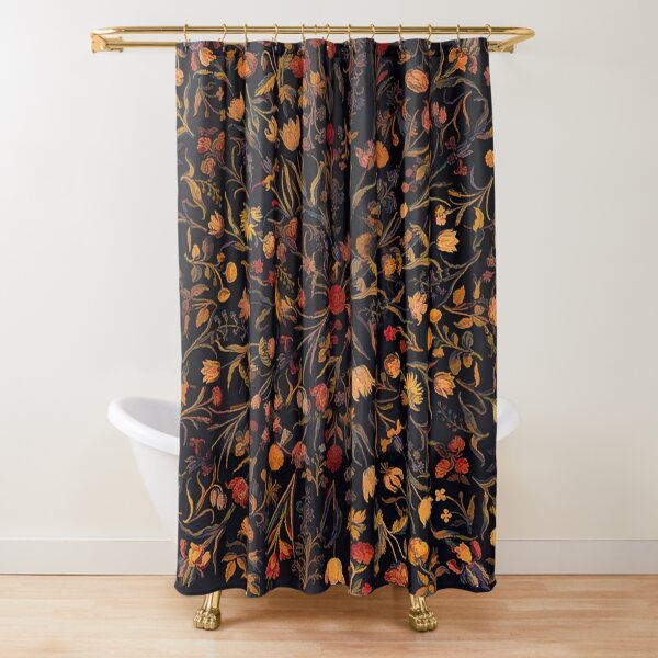Midnight Floral Shower Curtain