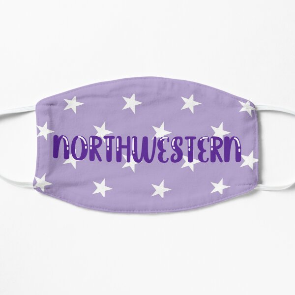 northwestern bright lettering Mask