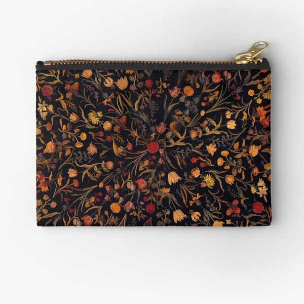 Midnight Floral Zipper Pouch