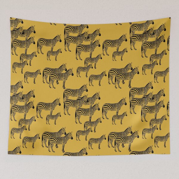 Item preview, Zebras yellow mustard pattern designed and sold by FVO-italydesign.