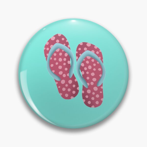 Item preview, Pink Flip-flops in Turquoise  designed and sold by Eva Camacho-Sanchez.