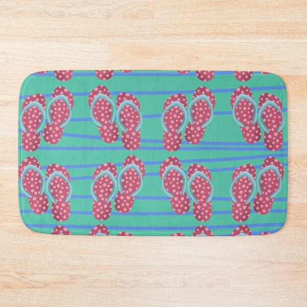 Item preview, Pink Flip-flops in Turquoise  designed and sold by Eva Camacho-Sanchez.