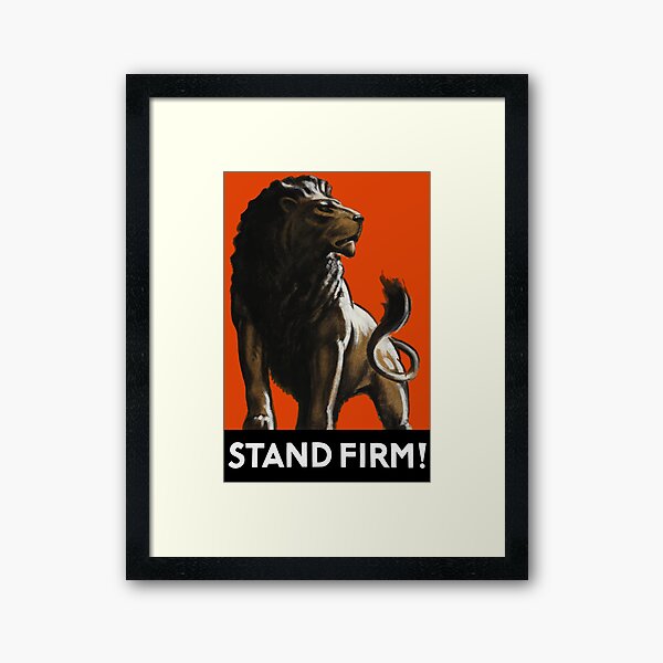 Item preview, Stand Firm Lion -- WW2 Propaganda designed and sold by warishellstore.