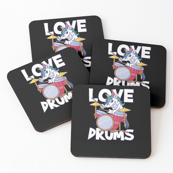 Item preview, Drumming Unicorn Drummer Drumset Love Drums designed and sold by shirtystar.