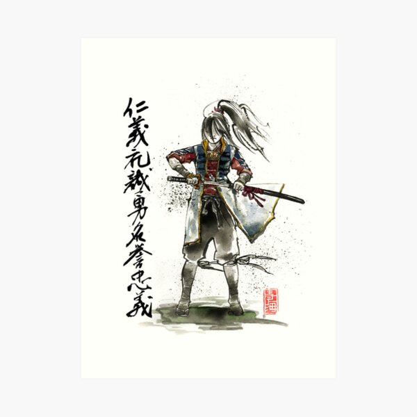Female Samurai Art Prints Redbubble