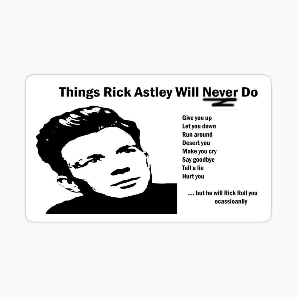 Rick Roll URL Canvas Print for Sale by cwarje