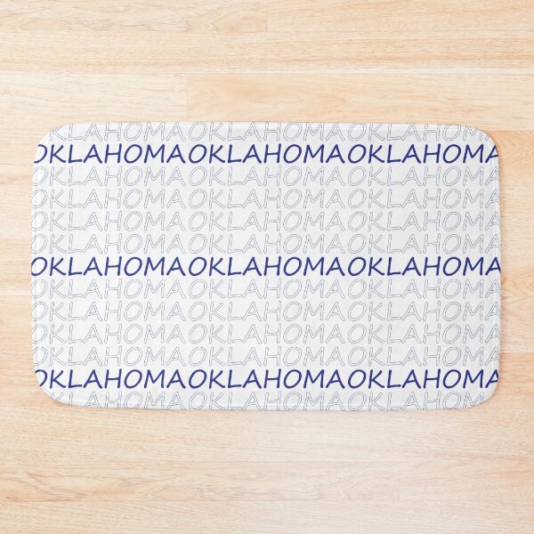 Item preview, Oklahoma Repeating Blue Bold Uppercase designed and sold by artbylukas.