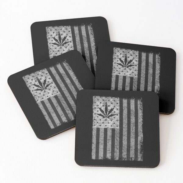 Item preview, Weed Leaf American Flag US designed and sold by flippinsg.