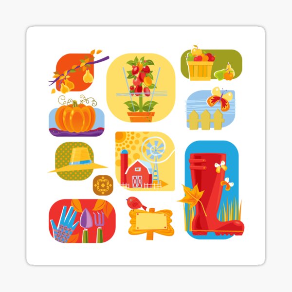 Autumn Farm Sticker