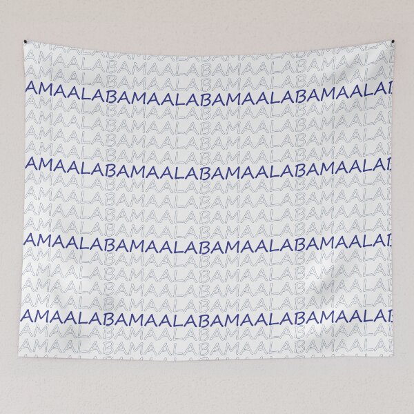 Item preview, Alabama Repeating Blue Bold Uppercase designed and sold by artbylukas.