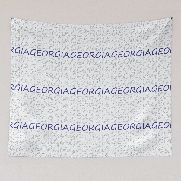 Item preview, Georgia Repeating Blue Bold Uppercase designed and sold by artbylukas.