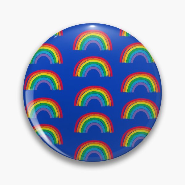 Item preview, Rainbow Stripes on Bright Blue  designed and sold by OneThreeSix.