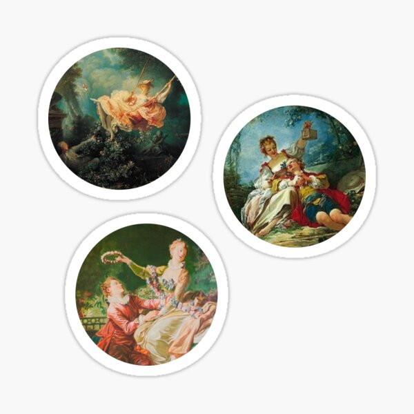 Item preview, French Romantic Art Sticker Pack designed and sold by Ashley Moen.