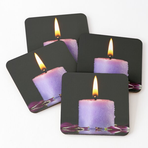 Item preview, Purple candle with petals. designed and sold by ikshvaku.