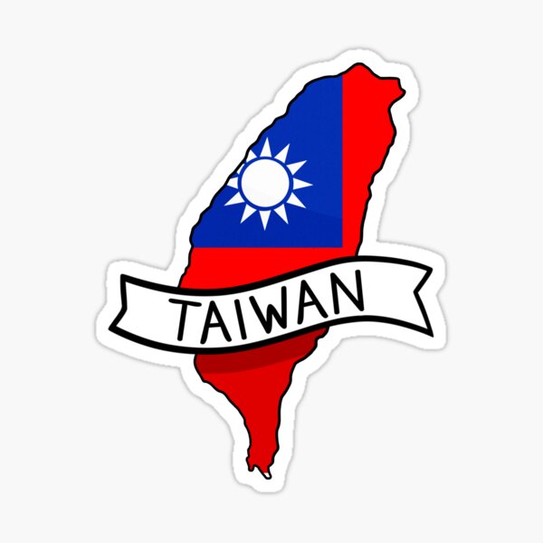 Taiwan Flag Map Sticker Sticker