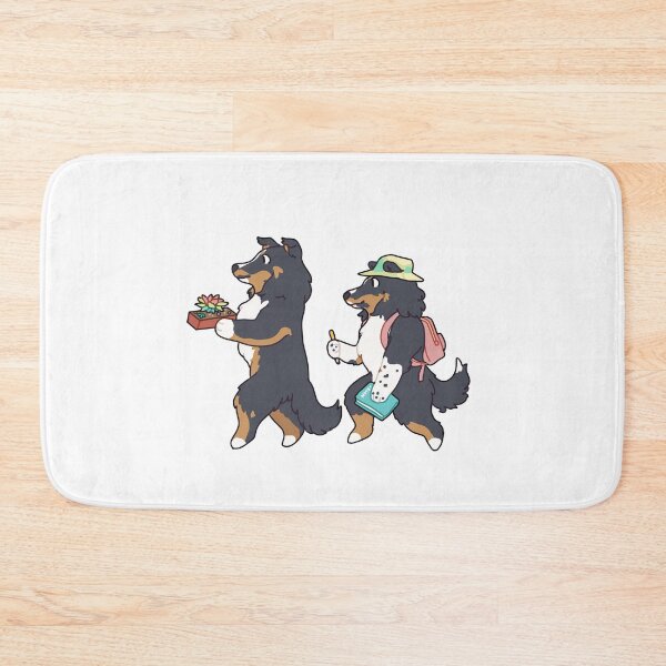 Item preview, Shetland sheepdogs studying succulent plant designed and sold by Ivy Fox Illustration.