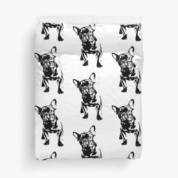 I Love my Frenchie Duvet Cover