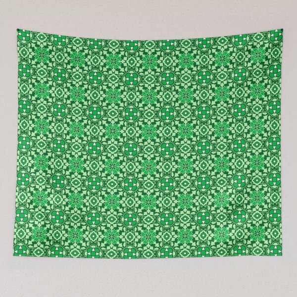 Item preview, Floral Moroccan Tile, Light and Dark Jade Green designed and sold by Marymarice.