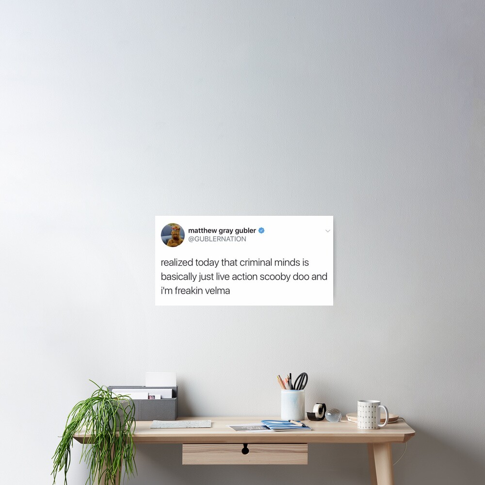 matthew gray gubler tweet Poster