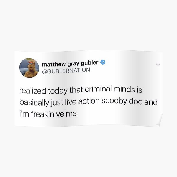 matthew gray gubler tweet Poster