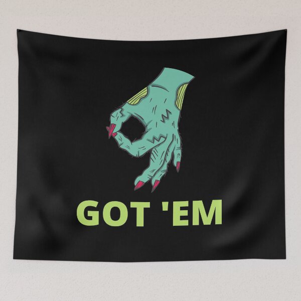 Item preview, "got 'em" zombie hand graphic designed and sold by campfiredesigns.
