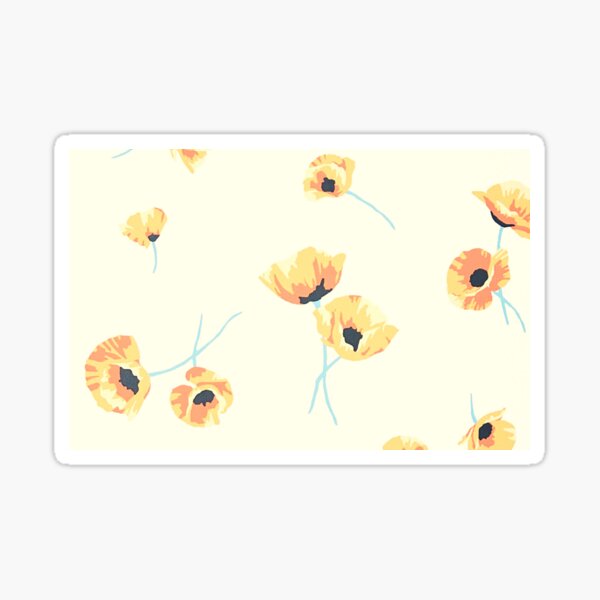 Item preview, Orange and Blue Poppy Print designed and sold by ansleyelisa.