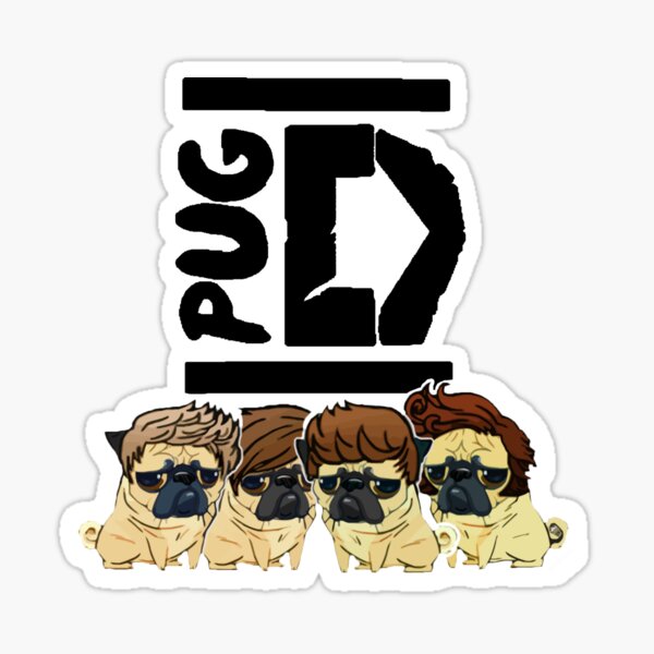 Pug Direction Sticker