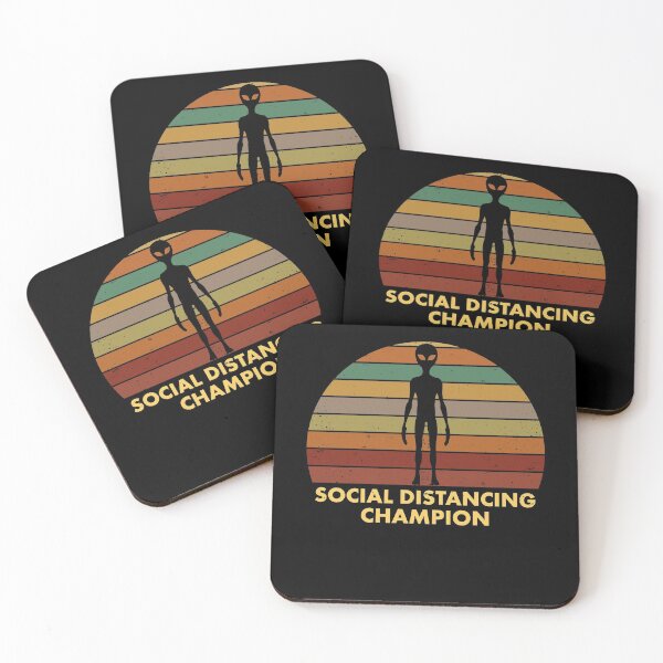 Item preview, Alien Social Distancing Champion Tshirt Extraterristial UFO Raid designed and sold by elderberry.