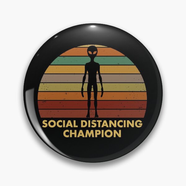 Item preview, Alien Social Distancing Champion Tshirt Extraterristial UFO Raid designed and sold by elderberry.