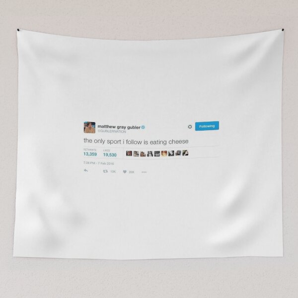 Item preview, matthew gray gubler tweet designed and sold by reaganreese.