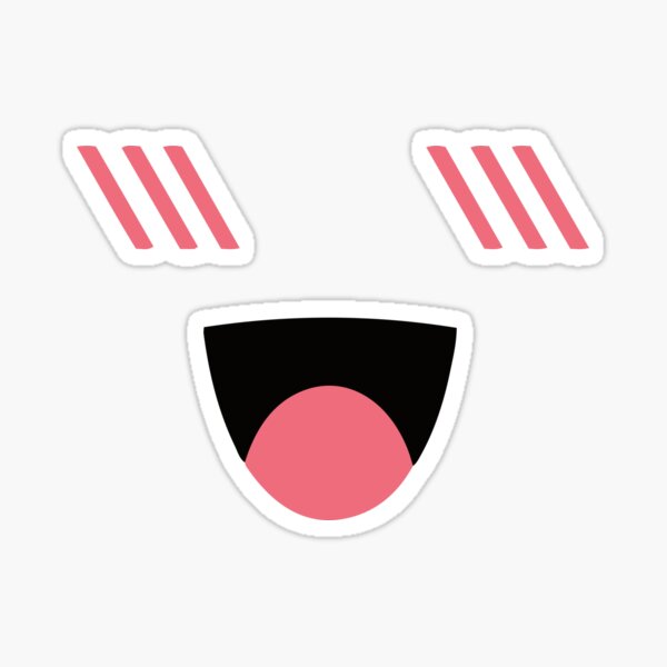 Roblox Face Stickers Redbubble - transparent roblox blush decal