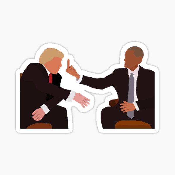 Obama flipping off Trump Sticker