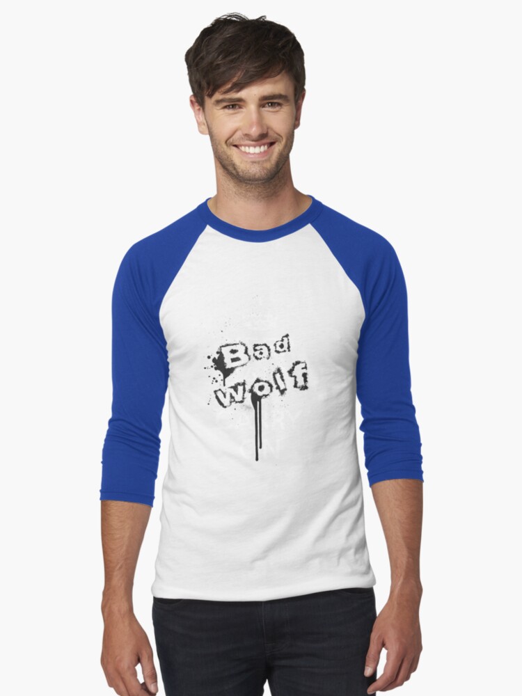 Thumbnail 1 of 3, Baseball ¾ Sleeve T-Shirt, Keep Calm Bad Wolf designed and sold by JazzK.