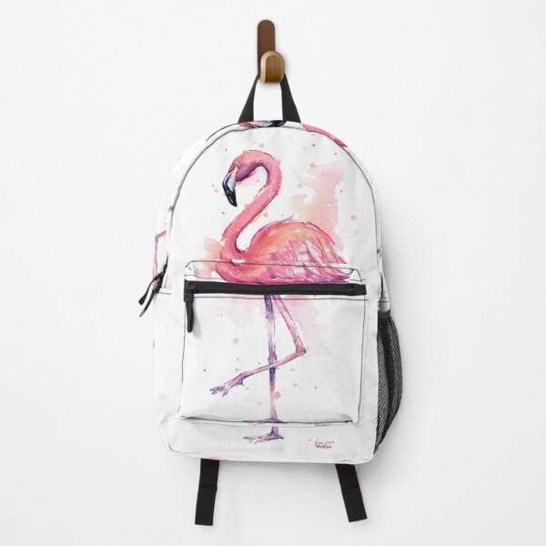 Artikelvorschau, Rosa Flamingo-Aquarell-tropischer Vogel entworfen und verkauft von Olga Shvartsur.
