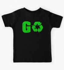 Earth Day Grunge Go Recycle Kids Tee