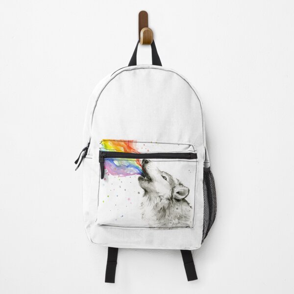 Item preview, Wolf Howling Rainbow  designed and sold by Olga Shvartsur.