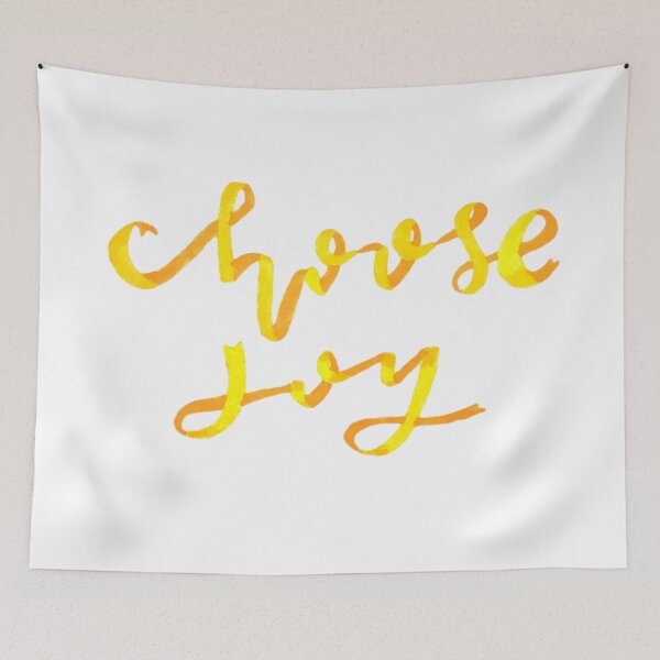 Item preview, Choose Joy Gold Ribbon Positive Quote designed and sold by faithful-ink.