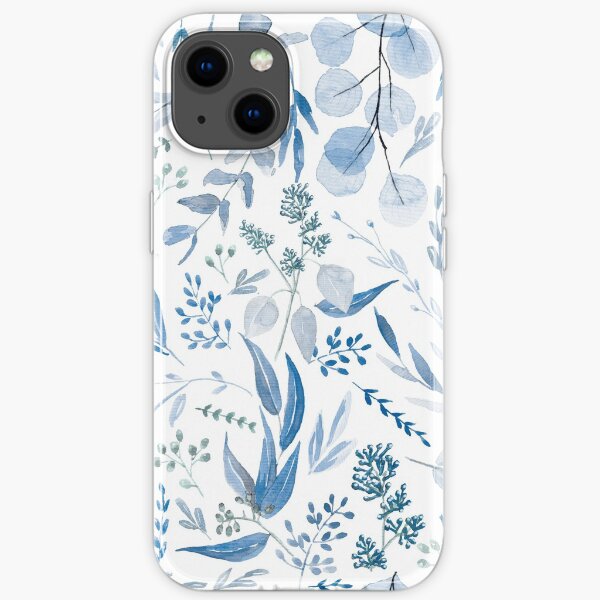 Eucalyptus Pattern - Blue iPhone Soft Case